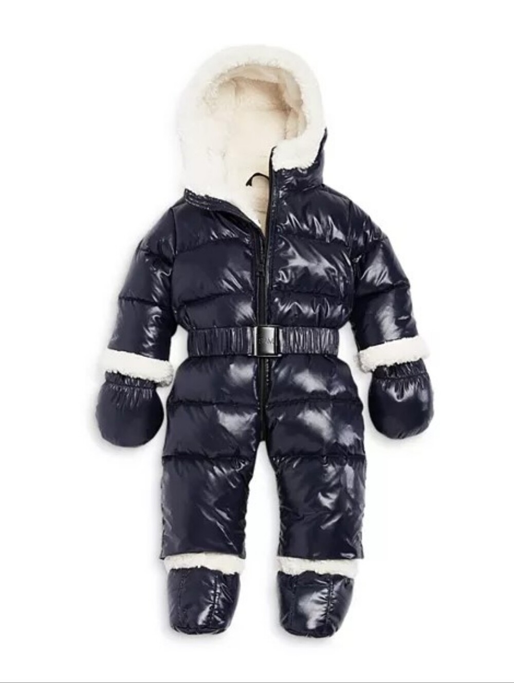 NWT SAM. Unisex Blizzard Faux Shearling Puffer Snowsuit - 12/18M